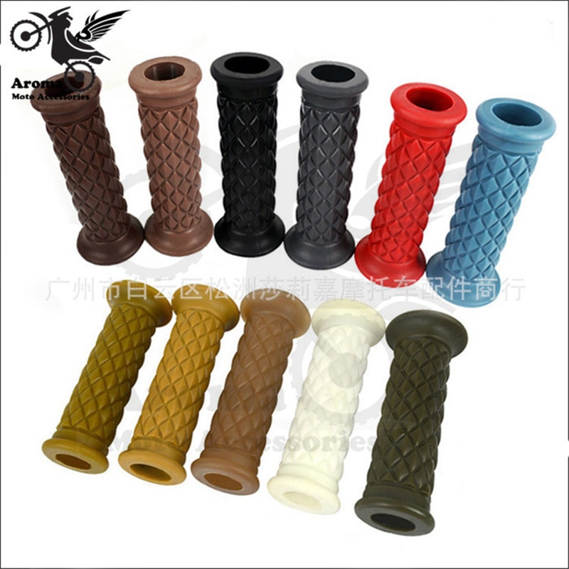 16-colors-available-brown-red-black-hot-retro-cafe-racer-parts-22MM-25MM-rubber-motorbike-grip-4