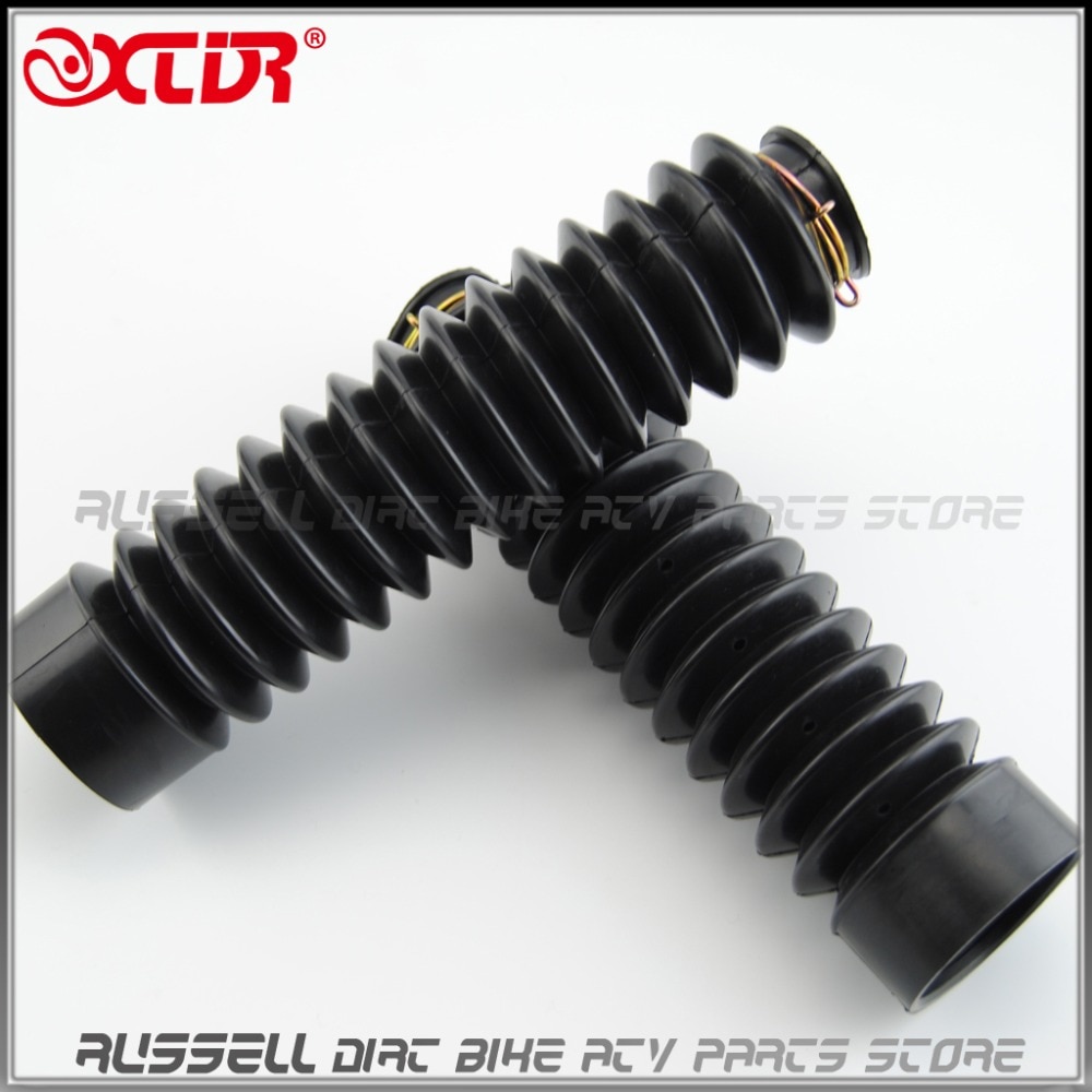 2 Pcs Cafe Racer Front Shock Absorber Dust Protection Rubber Cover 22cm