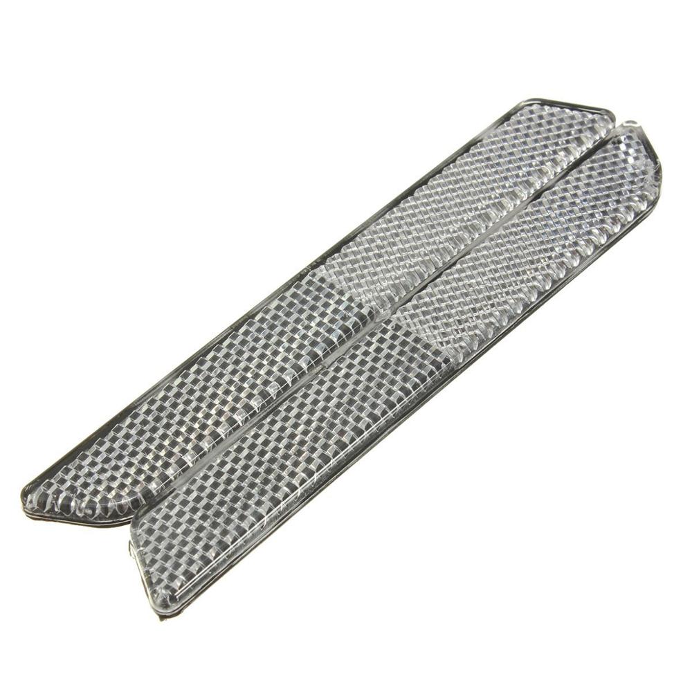 2 x Red White Saddlebag Guard Reflector Latch Covers for Harley