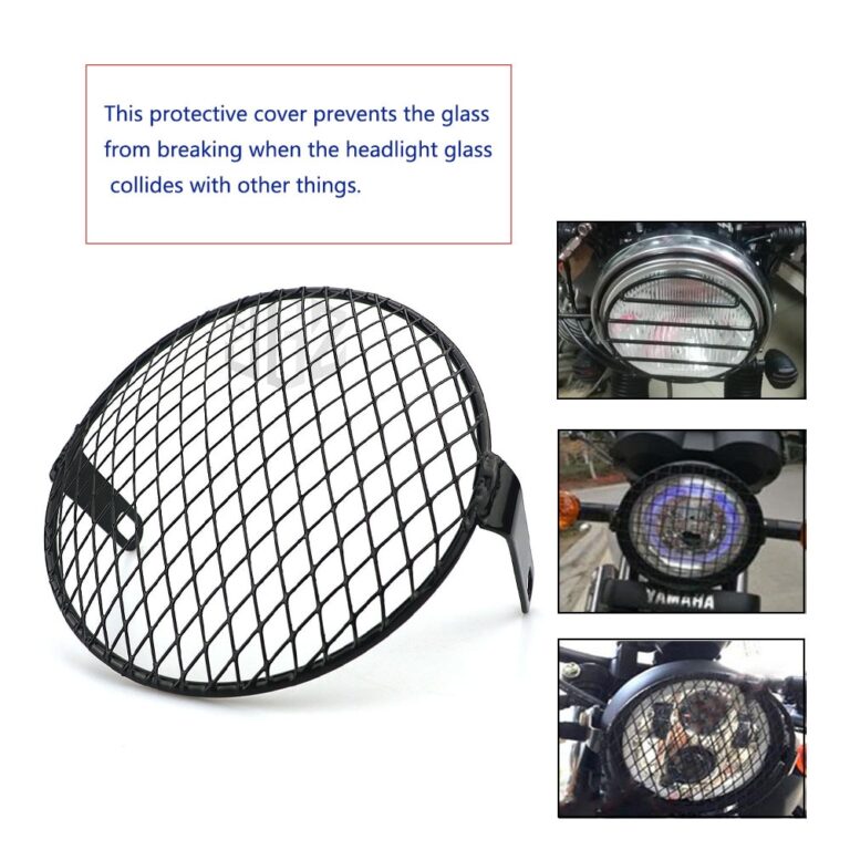 7 inch Motorcycle Universal Vintage Headlight Protector Retro Grill