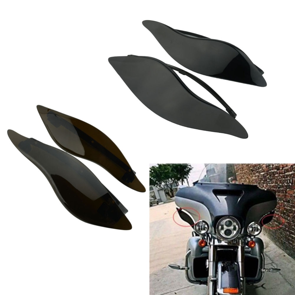 Adjustable-Fairing-Side-Wings-Air-Deflectors-Motorcycle-Windshield-For-Harley-Touring-Electra-Street-Tri-Glide-2014