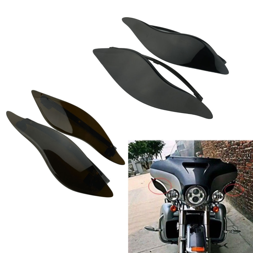 Adjustable Fairing Side Wings Air Deflectors Motorcycle Windshield For