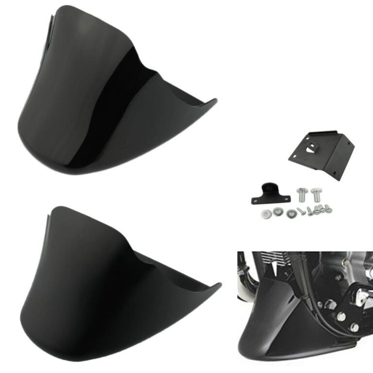 Black Motorcycle Front Chin Spoiler Air Dam Fairing Cover Mudguard Air