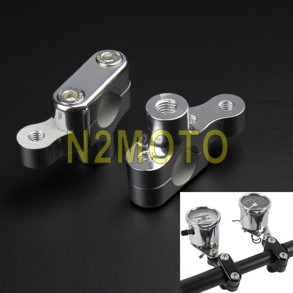 CNC Aluminum 1" Handlebar Riser Offset Meter GPS Phone Mounting Bracket