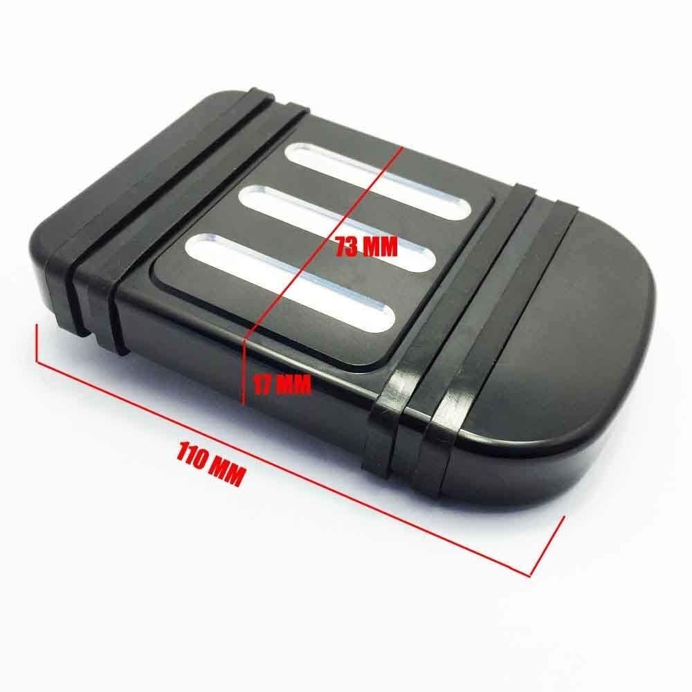 CNC-Brake-Pedal-Pad-Cover-for-Harley-Touring-Street-Glide-Road-King-Tri-Black-Electra-Street-4