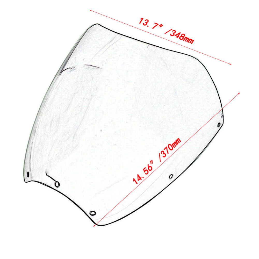 Clear-Motorcycle-Windshield-WindScreen-Double-Bubble-Fairing-Cover-For-Harley-Davidson-Dyna-2006-2017-2016-2015-2