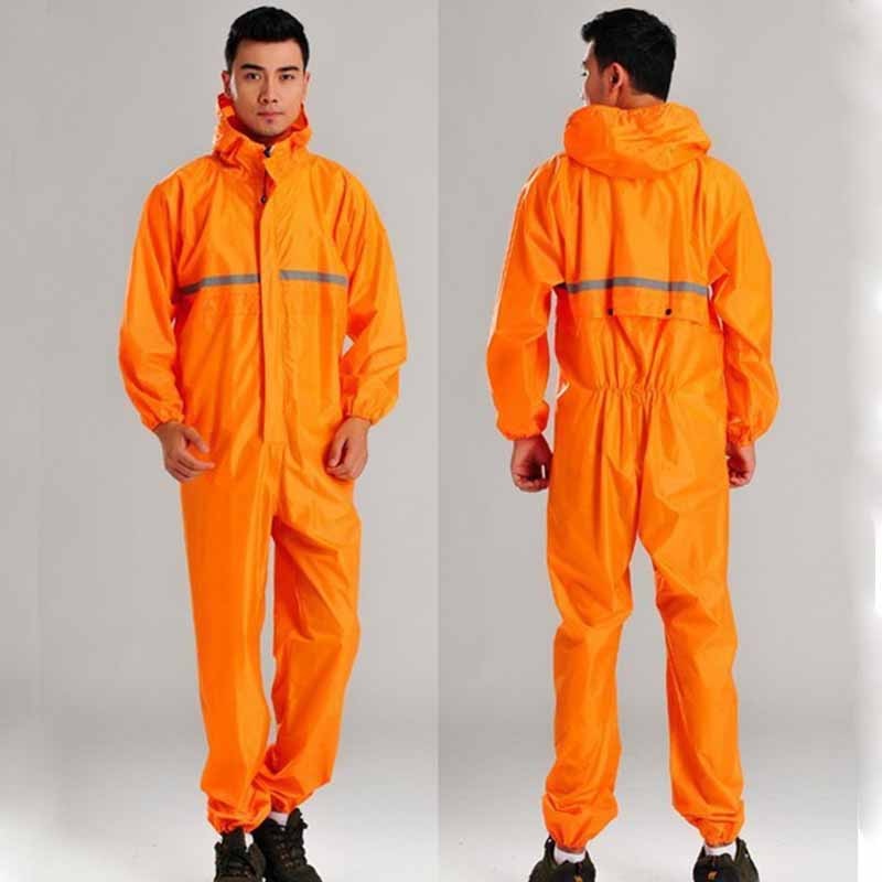 新品 ラッセルノ RAIN JUMP SUITS サイズ 6 オレンジ DPOIS Motorcycle Rain Suit For Men & Women Waterproof