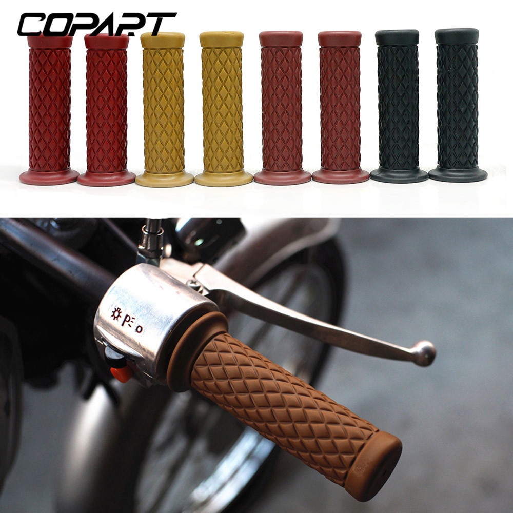 For-Universal-Motorcycle-Bike-Cafe-Racer-Car-Styling-Motorcycle-Rubber-Handlebar-2Pcs-7-822mm-Rubber-Handlebar