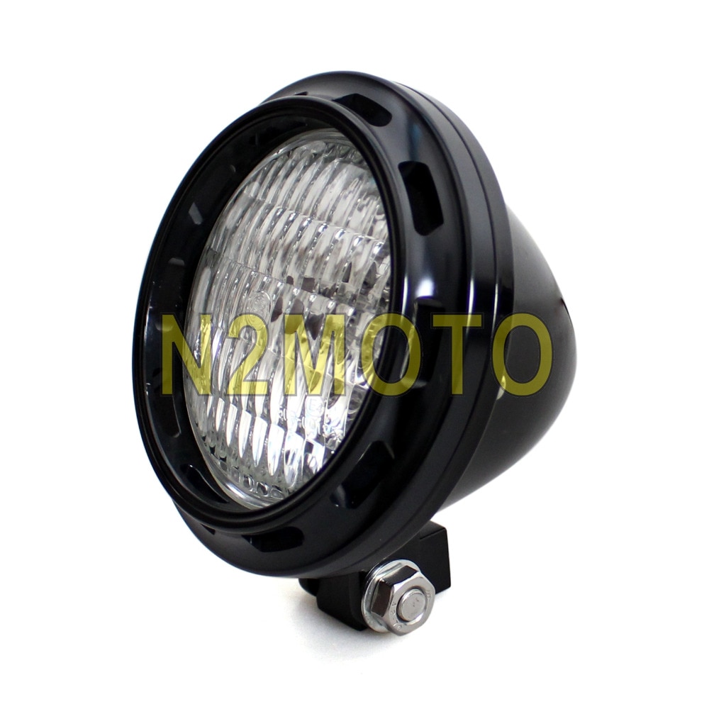 H4-Bulb-Retro-Black-Billet-Aluminum-Motorcycle-4-Headlight-Headlamp-Light-for-Harley-Cafe-Racer-Sportster