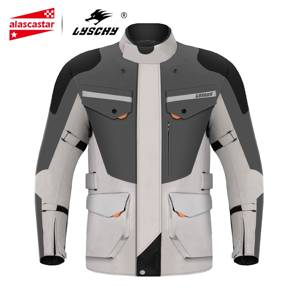 LYSCHY Motorcycle Jacket Men Winter Waterproof Motorbike Riding