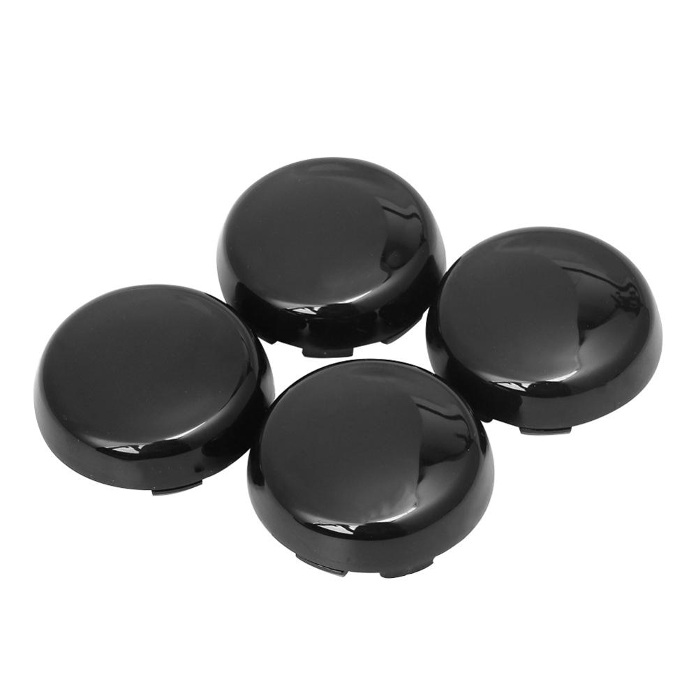 Motorcycel-Black-4-X-Turn-Signal-Light-Indicator-Lens-Cover-For-Harley-Dyna-Softail-Sportster-1200