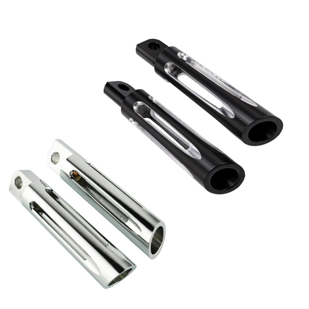 Motorcycle-Black-Chrome-Front-Male-Mount-Footrest-Foot-Pegs-For-Harley-Touring-Road-King-Street-Electra