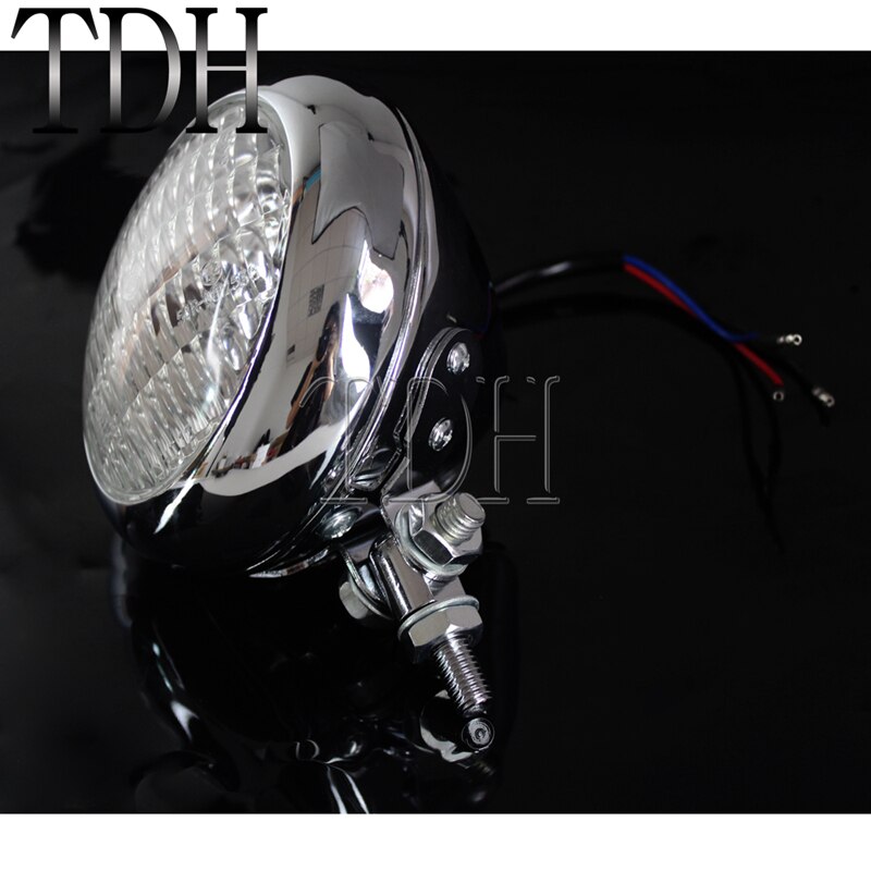 Motorcycle-Chrome-Headlight-Front-Headlamp-H4-4-5-For-Harley-Sportser-Road-King-Cafe-Racer-Bobber-2