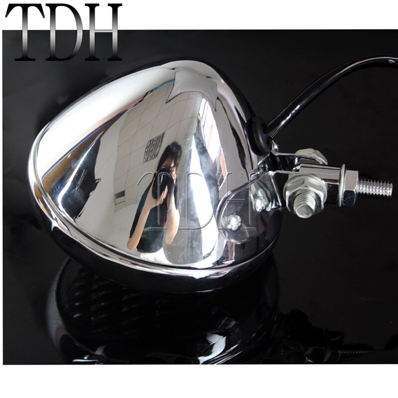 Motorcycle-Chrome-Headlight-Front-Headlamp-H4-4-5-For-Harley-Sportser-Road-King-Cafe-Racer-Bobber-7