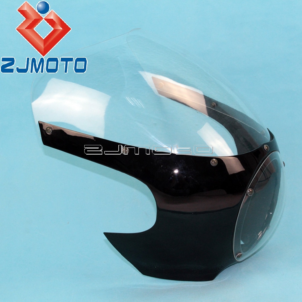 Motorcycle-Front-Headlight-Fairing-Cafe-Racer-Drag-Racing-5-3-4-Light-Fairing-Windshield-For-Harley-4