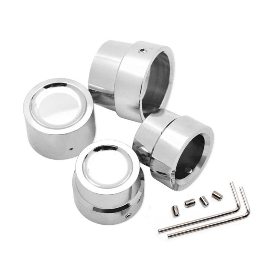 Motorcycle Front+Rear Axle Cover Cap Nut Black CNC Aluminum For Harley Sportster XL883 XL1200