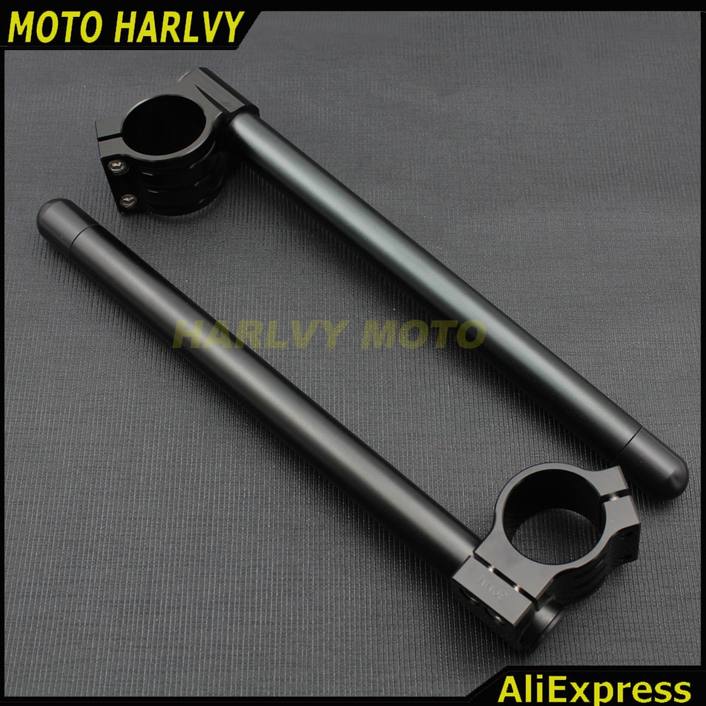 Motorcycle-Handlebar-Racing-Adjustable-CNC-31-32-33-35-37-39-41-51mm-Clip-On-Ons