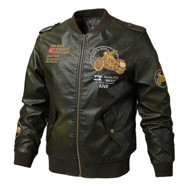 Motorcycle Jacket Men PU Leather Jacket Motocross Racing Moto Jacket ...