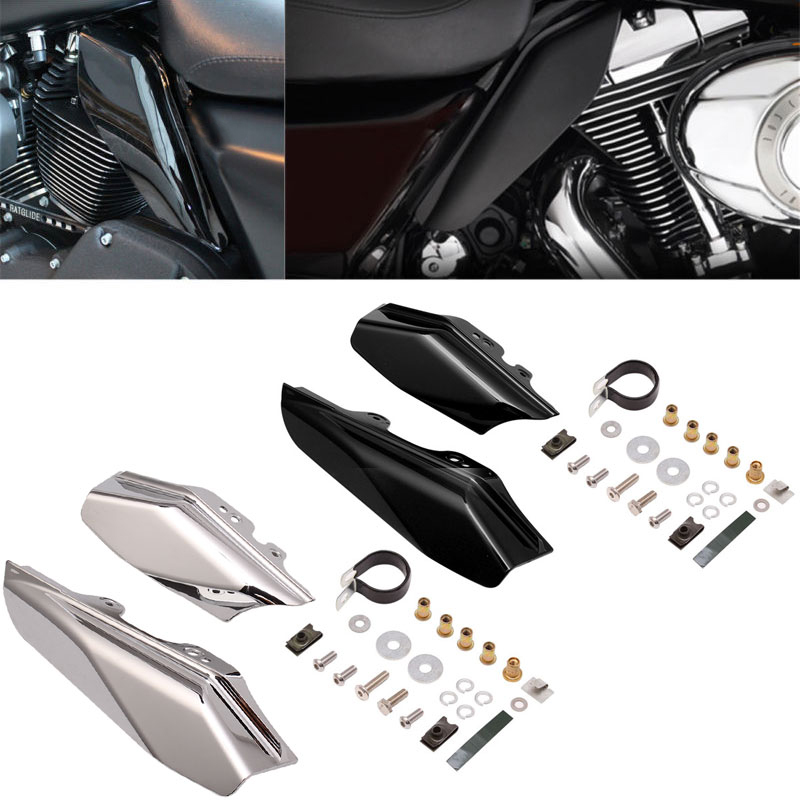Motorcycle-Mid-Frame-Air-Deflector-Under-Seat-Engine-For-Harley-Touring-Street-Electra-Glide-Road-King
