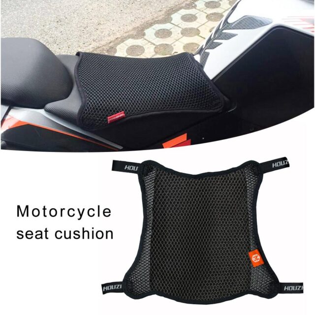 Motorcycle Seat Cover Breathable 3D Mesh Net Cushion Breathable Anti-Skid Moped Cushion Cover