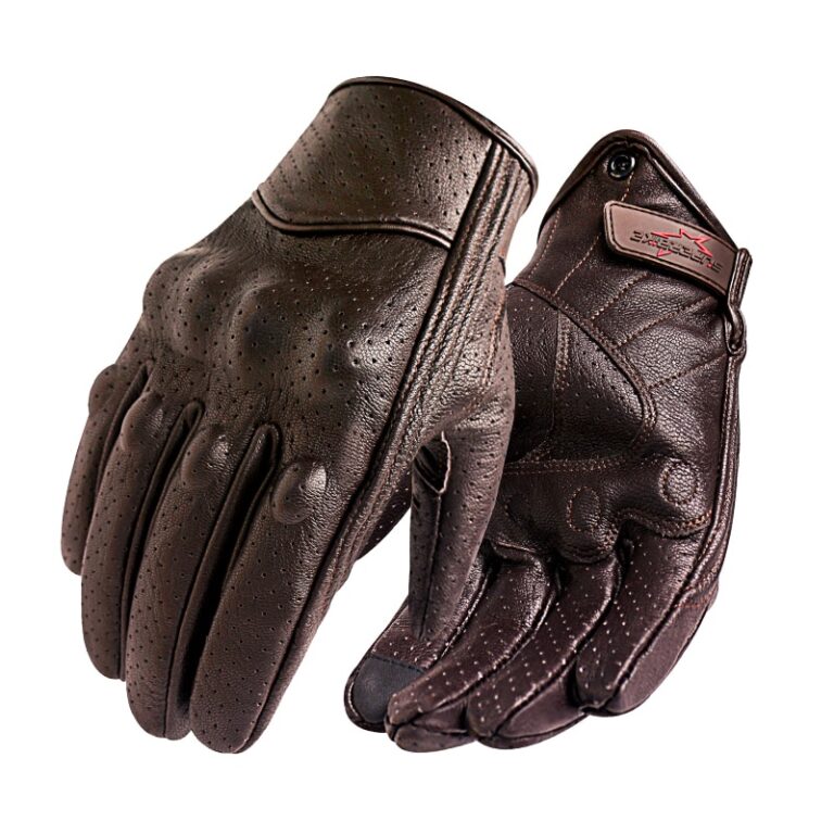 New Motorcycle Gloves Men Touch Screen Leather Electric Bike Glove Cycling Full Finger Motorbike