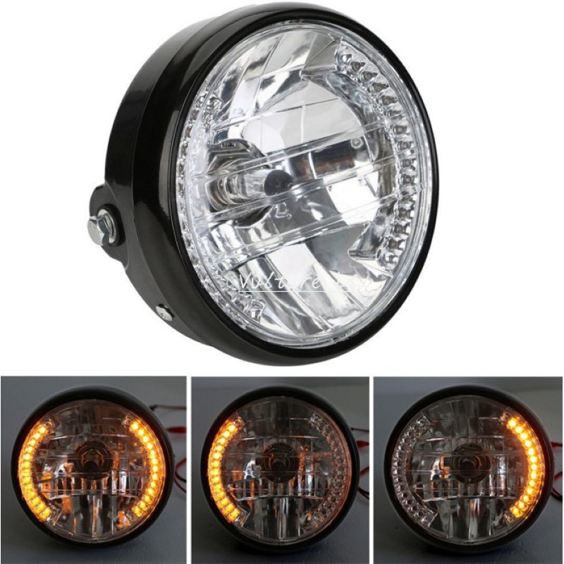 New-Universal-7-12v-Motorcycle-Round-Headlight-Turn-Signal-light-Head-Lamp-For-Harley-Bobber-Honda