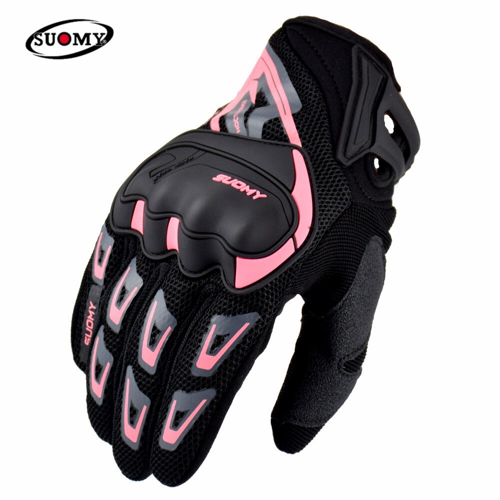 SUOMY Motorcycle Gloves Women Men Summer Breathable Pink Touch Screen