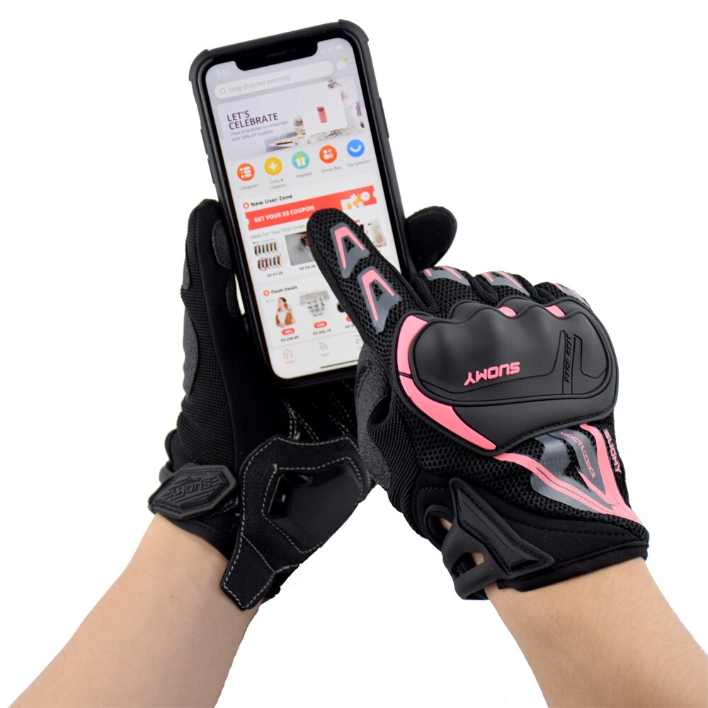 SUOMY-Motorcycle-Gloves-Women-Men-Summer-Breathable-Pink-Touch-Screen-Moto-Gloves-for-Motocross-Motorbike-Racing-4