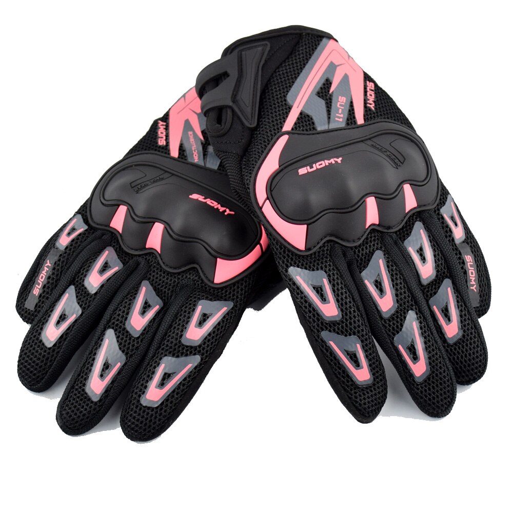 SUOMY Motorcycle Gloves Women Men Summer Breathable Pink Touch Screen