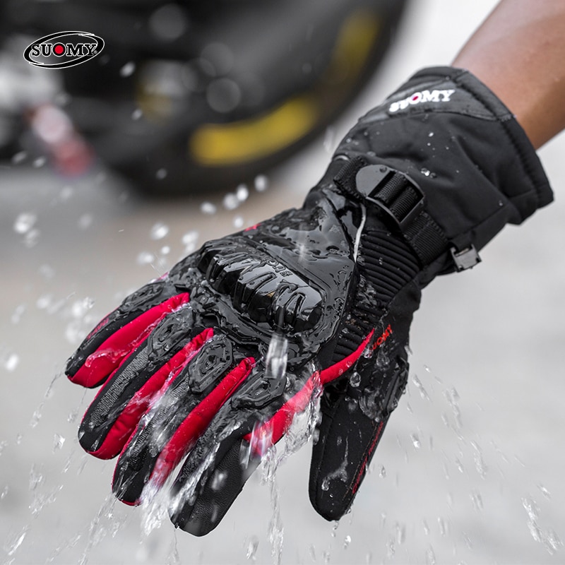 SUOMY motorcycle windproof gloves motorbike 100 Waterproof Winter warm
