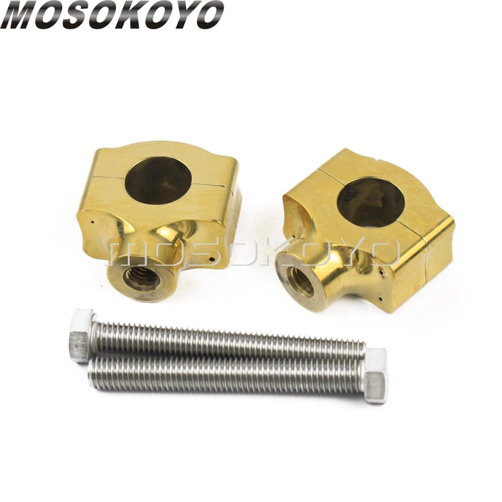 Solid Brass 1” 25.4mm Handlebar Riser Retro Rough Craft Handle Bar