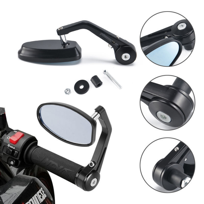 Universal-7-8-Round-Bar-End-Rear-Mirrors-Moto-Motorcycle-Motorbike-Scooters-Rearview-Mirror-Side-View