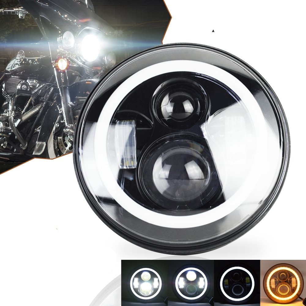 Universal-7-Led-Car-Motorcycle-Headlight-H4-Phare-Farol-Moto-Headlamp-Head-Light-For-BMW-Softail-2