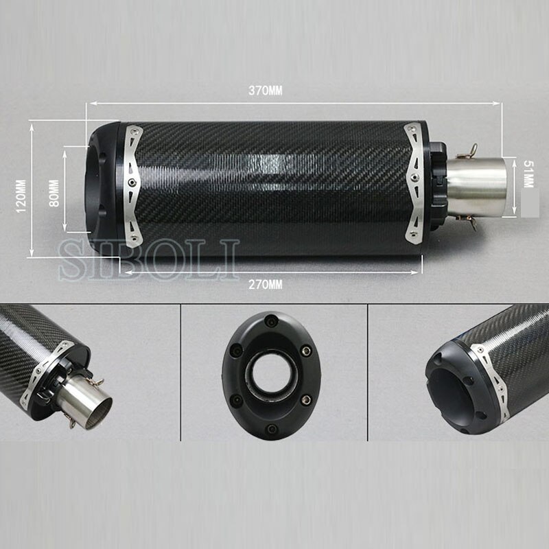 Universal-Motorcycle-Exhaust-Pipe-CNC-Aluminium-Alloy-Carbon-fiber-Escape-Moto-USA-Two-Brothers-twobrother-For-1
