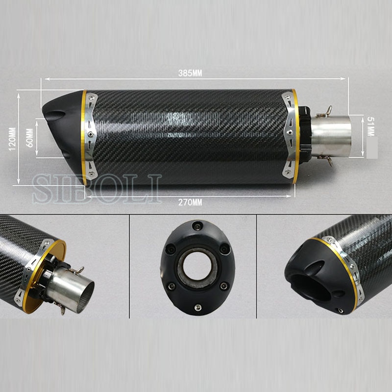 Universal-Motorcycle-Exhaust-Pipe-CNC-Aluminium-Alloy-Carbon-fiber-Escape-Moto-USA-Two-Brothers-twobrother-For-2