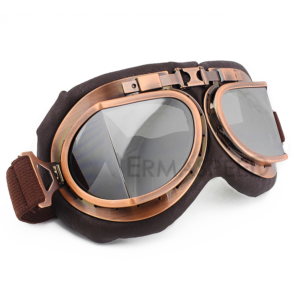 Vintage-Motorcycle-Helmet-Goggles-Pilot-PU-Leather-Riding-Eye-Wear-Copper-for-Harley-Cruiser-Chopper-Cafe-5