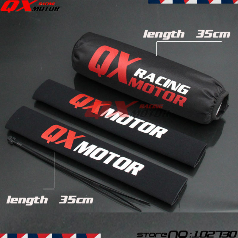 35cm Front Fork Protector + Rear Shock Absorber Guard Wrap Cover For
