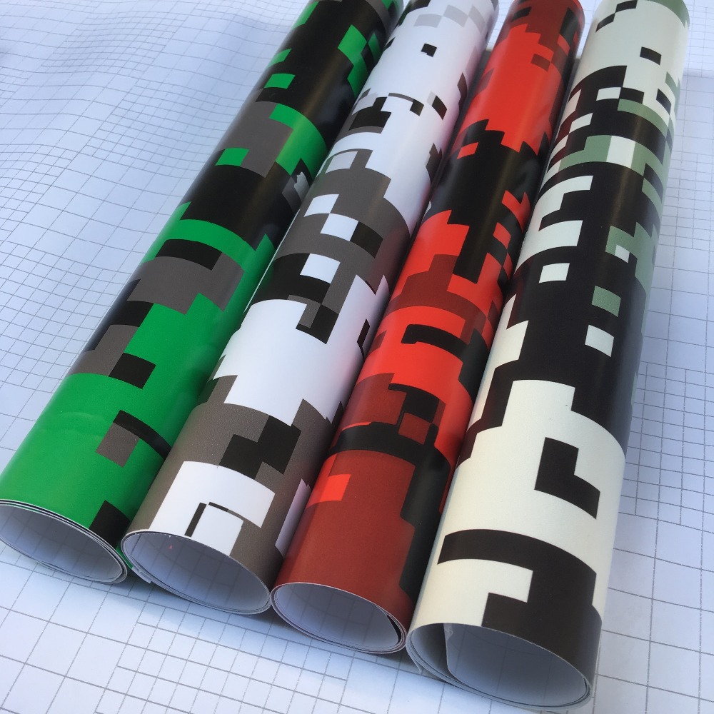 4colors Digital Camouflage Printed Vinyl Wrapping Motorcycle Scooter