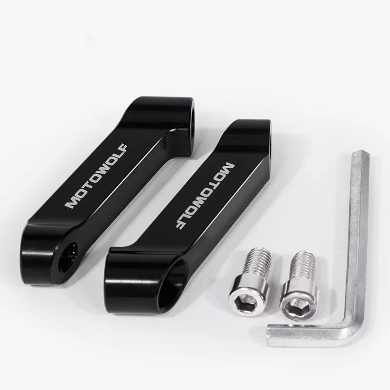 Motorcycle Rearview Mirror Extension Mount Bracket Holder Universal 8