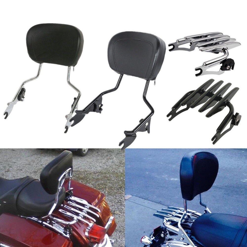 Motorcycle-Detachable-Backrest-Sissy-Bar-Luggage-Rack-For-Harley-Road-King-Street-Glide-Electra-Glide-Standard