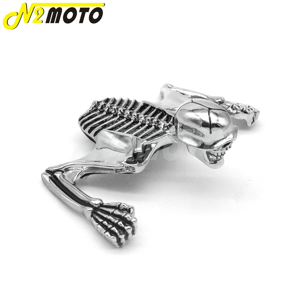 Chrome-Highway-Hawk-Skull-Ornament-Visor-For-Harley-Softail-Bobber-Chopper-7-Headlight-Lamp-Mudguard-Skeleton-4